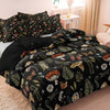 3pcs Polyester Mushroom Forest Floral Print Bedding Duvet Cover Set, Suitable For Bedroom, Guest Room. Lightweight, Soft And Comfortable Duvet Cover, Gift For Family And Friends (1*Duvet Cover + 2*Pillowcases, Without Inserts)