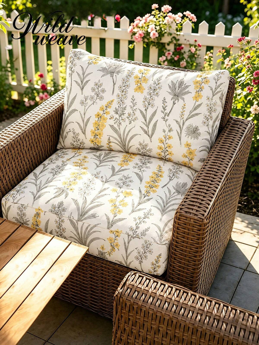 1pc Striped Print Milk Silk Sofa Cushion Cover, High Elasticity Removable Washable All-Season Sofa Protector, Suitable For Patio, Garden, Poolside And Multiple Occasions, Single Piece Not Set